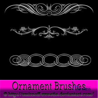 漂亮的贵族手绘艺术印花图案PS笔刷素材下载-玩吧资源站