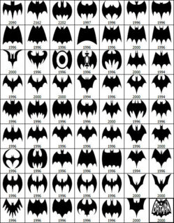 酷酷的蝙蝠、蝙蝠侠、蝙蝠符号图案Photoshop卡通蝙蝠笔刷-玩吧资源站