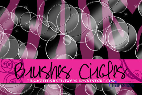 半透明小圈圈图形PS笔刷素材下载-玩吧资源站