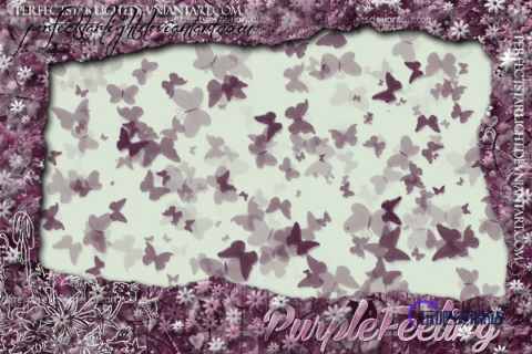 蝴蝶飘飘背景图案Photoshop笔刷素材-玩吧资源站