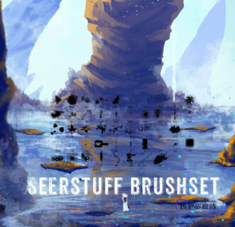 艺术插画CG绘画笔触素材PS笔刷下载-玩吧资源站