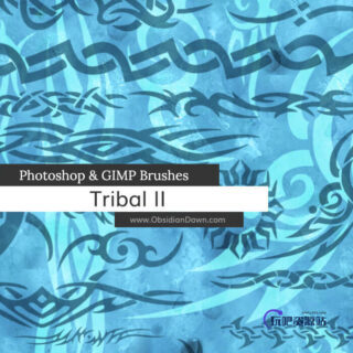 手绘刺青、纹饰、纹身装饰图案Photoshop笔刷素材下载-玩吧资源站