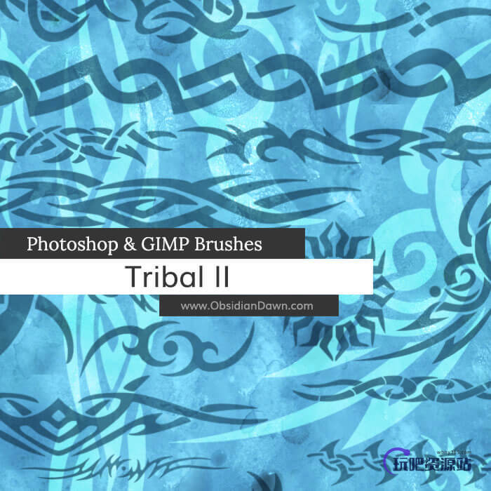 手绘刺青、纹饰、纹身装饰图案Photoshop笔刷素材下载