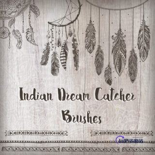 手绘精美的羽毛装饰图案Photoshop笔刷素材免费下载-玩吧资源站