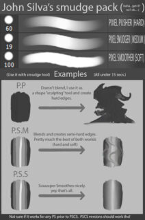 一套简单的手绘CG笔刷套装PS笔刷素材下载-玩吧资源站