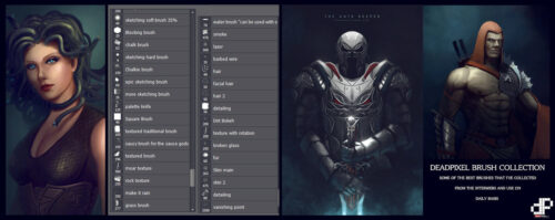 一款精美的cg画笔创作Photoshop笔刷素材-玩吧资源站