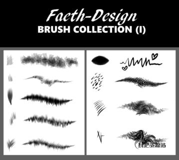 9种艺术节绘画笔触Photoshop画笔笔刷下载-玩吧资源站