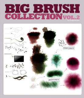 手绘专业插画CG笔刷套装素材PS笔刷免费下载-玩吧资源站