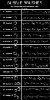 高级气泡、水泡、泡泡效果Photoshop笔刷素材-玩吧资源站