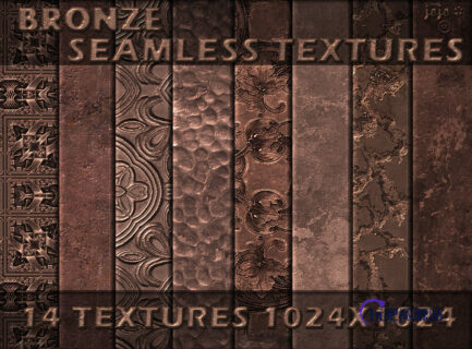 青铜花纹艺术、金属纹理雕刻图案PS笔刷素材（JPG图片格式，可无缝拼接）-玩吧资源站