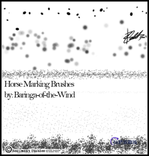 斑点、斑纹效果、马条纹图案Photoshop笔刷素材-玩吧资源站