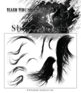 头发、女士长发、发丝素材、女式长发Photoshop毛发笔刷-玩吧资源站