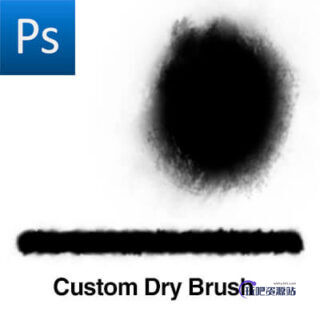 一个简单的粉饰笔触类型PS笔刷素材下载-玩吧资源站