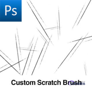 金属摩擦纹理、金属板磨损痕迹PS笔刷素材下载-玩吧资源站