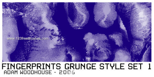 真实的手指纹理、指纹图案PS笔刷素材下载-玩吧资源站
