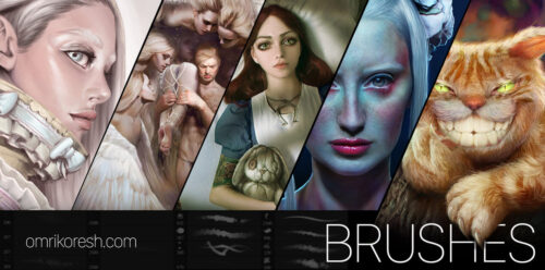 灵感插画CG绘画笔刷Photoshop画笔笔刷素材-玩吧资源站