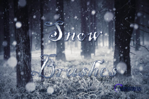 雪花、下雪场景、漫天大雪背景PS笔刷素材-玩吧资源站