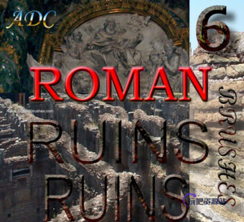 岩石纹理效果、岁月痕迹表层图案Photoshop剥落墙面纹理笔刷-玩吧资源站