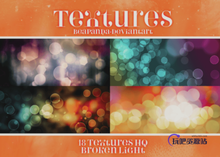 18种背景虚化效果、梦幻光圈背景PS素材下载（JPG图片格式）-玩吧资源站