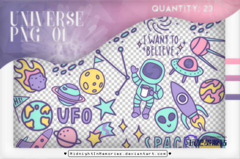 可爱童趣的外星人卡通涂鸦图像PS笔刷（PNG图片素材）-玩吧资源站