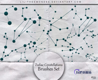 星星图案PS笔刷素材下载-玩吧资源站