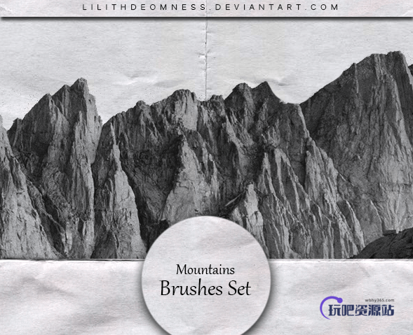 大山、山脉、山峰素材PS笔刷下载