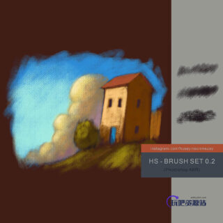 3种彩色铅笔PS画笔素材下载-玩吧资源站