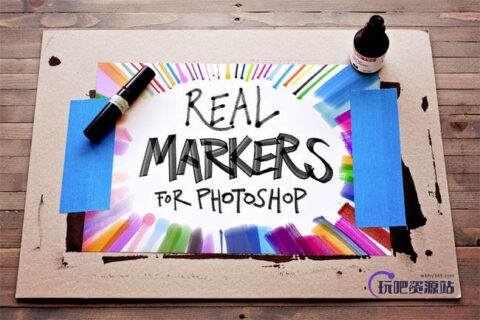 12种PS画笔工具预设笔触素材下载-玩吧资源站