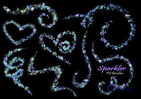 20种梦幻散布式装扮Photoshop笔刷素材下载-玩吧资源站