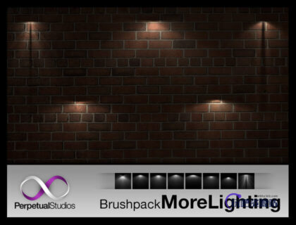 20+ 灯光照射光影效果Photoshop光线处理笔刷素材-玩吧资源站