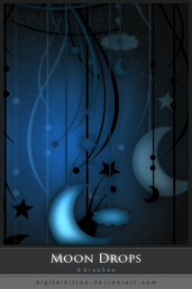 星星月亮元素Photoshop梦幻装饰饰品笔刷-玩吧资源站