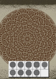 漂亮的复古罗盘印花图案Photoshop笔刷素材下载-玩吧资源站