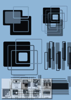 科技感十足的方框造型装饰PS笔刷素材-玩吧资源站