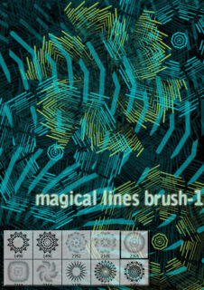 怪异的花纹图案PS笔刷素材下载-玩吧资源站