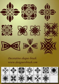 伊斯兰式古典印花图案PS笔刷素材下载-玩吧资源站