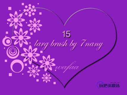 漂亮的简单艺术印花图案PS笔刷素材下载-玩吧资源站