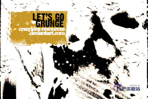 油漆、油墨涂痕效果PS笔刷素材下载-玩吧资源站