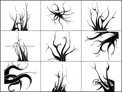 魔鬼树效果PS笔刷素材下载-玩吧资源站