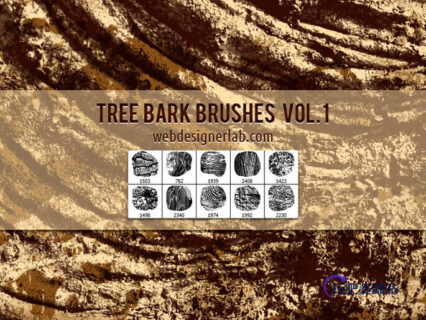 干枯是大树树皮、树木表面纹理图案PS笔刷素材下载-玩吧资源站