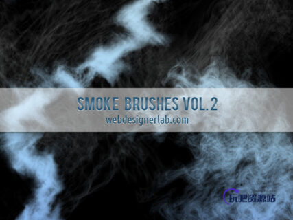 高清水蒸气、水汽、烟雾效果纹理PS笔刷素材下载-玩吧资源站
