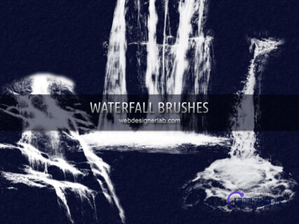 瀑布、溪流效果PS笔刷素材下载-玩吧资源站