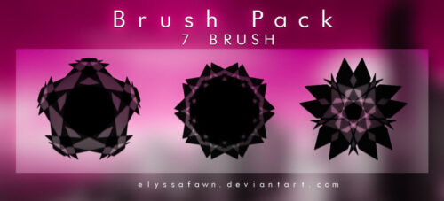 7种组合式多边形、花式菱形图案Photoshop笔刷素材下载-玩吧资源站