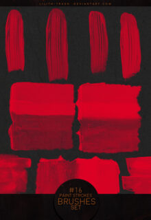 高清油漆刷子痕迹、水彩毛刷涂痕效果Photoshop笔刷素材-玩吧资源站