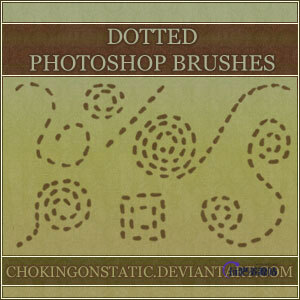 手绘涂鸦点划状线条Photoshop笔刷素材下载