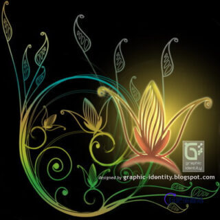 漂亮精美的艺术植物花纹图案PS印花笔刷-玩吧资源站