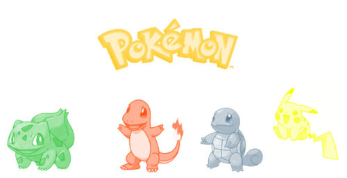 宠物小精灵Photoshop卡通图案笔刷-玩吧资源站