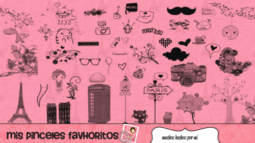 小清新时尚夏日靓丽卡通图案PS笔刷美图素材下载-玩吧资源站