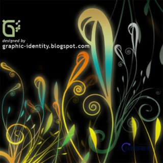 植物艺术花纹花卉图案PS笔刷素材下载-玩吧资源站