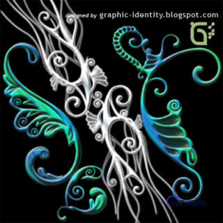 超酷的植物花纹刺青、印花纹身图案PS笔刷素材下载-玩吧资源站