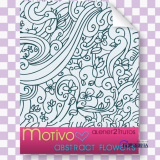 抽象派艺术植物花纹图案Photoshop复杂印花填充素材下载-玩吧资源站